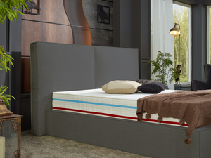 Boxspringbett Torino mit Bettkasten in Samtstoff - Bettsense