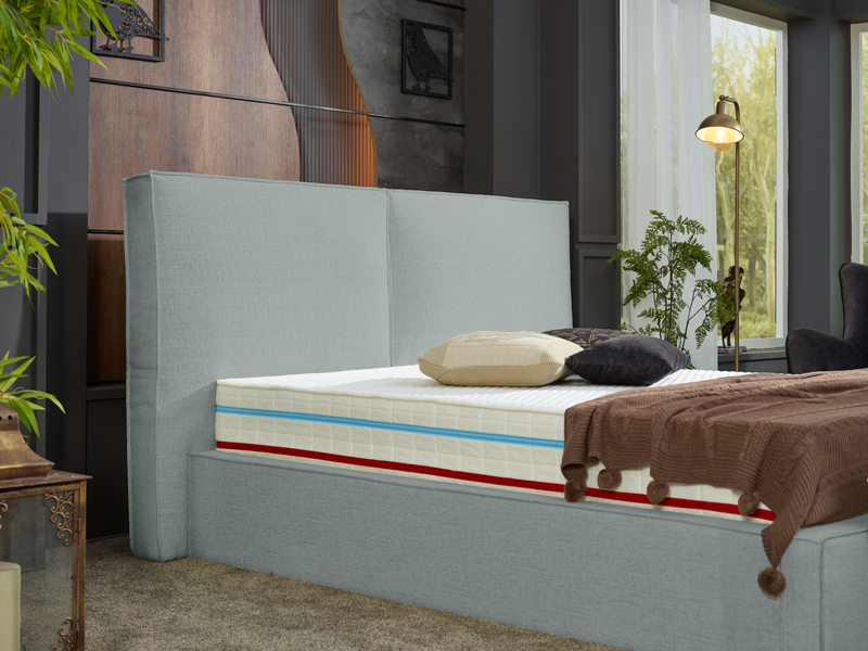 Boxspringbett Torino mit Bettkasten in Samtstoff - Bettsense