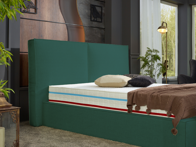 Boxspringbett Torino mit Bettkasten in Samtstoff - Bettsense