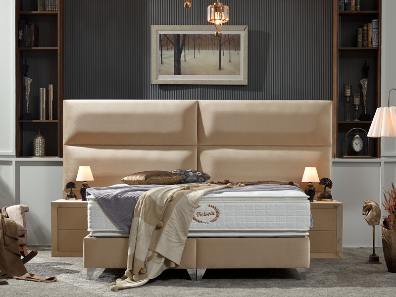 Boxspringbett Trend mit Bettkasten in Samtstoff - Bettsense