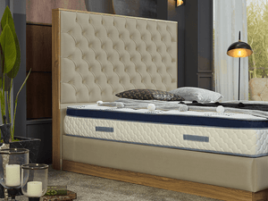 Boxspringbett Valencia mit Bettkasten in Samtstoff - Bettsense