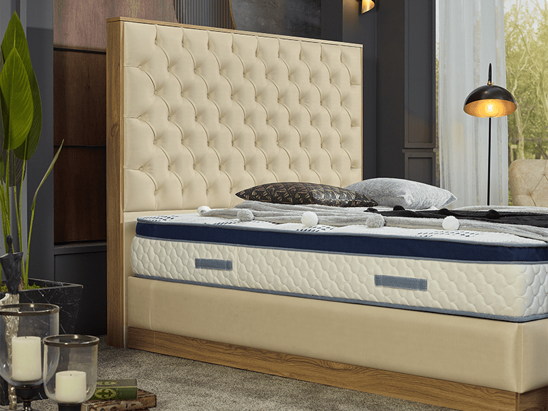 Boxspringbett Valencia mit Bettkasten in Samtstoff - Bettsense